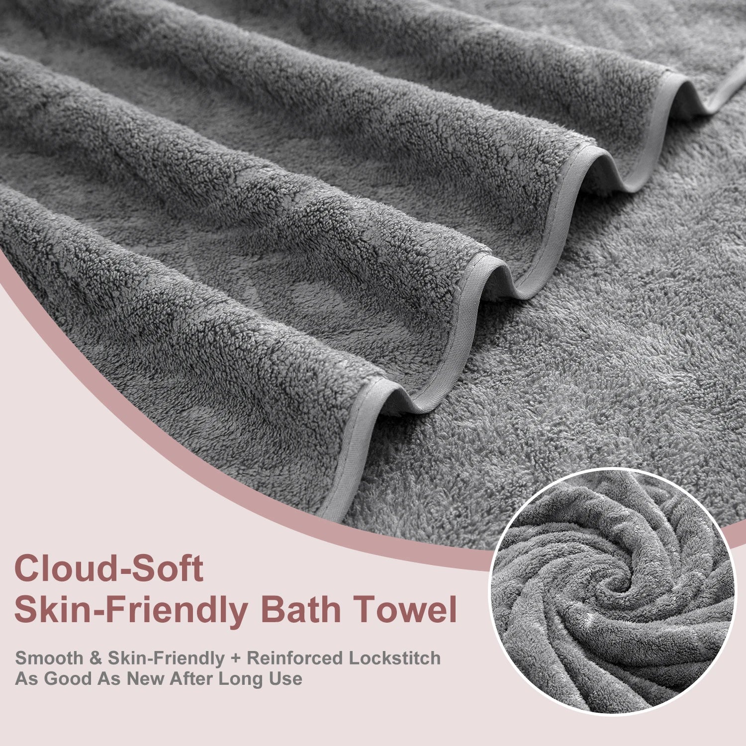Belista Oversized 8-Piece Towel Set 35"×70": 2 Bath Sheets , 2 Hand Towels , 4 Wash cloths, Soft & Absorbent  Attractive Design will give your Bathroom a Touch of Class. Multiple Colors to Choose From.