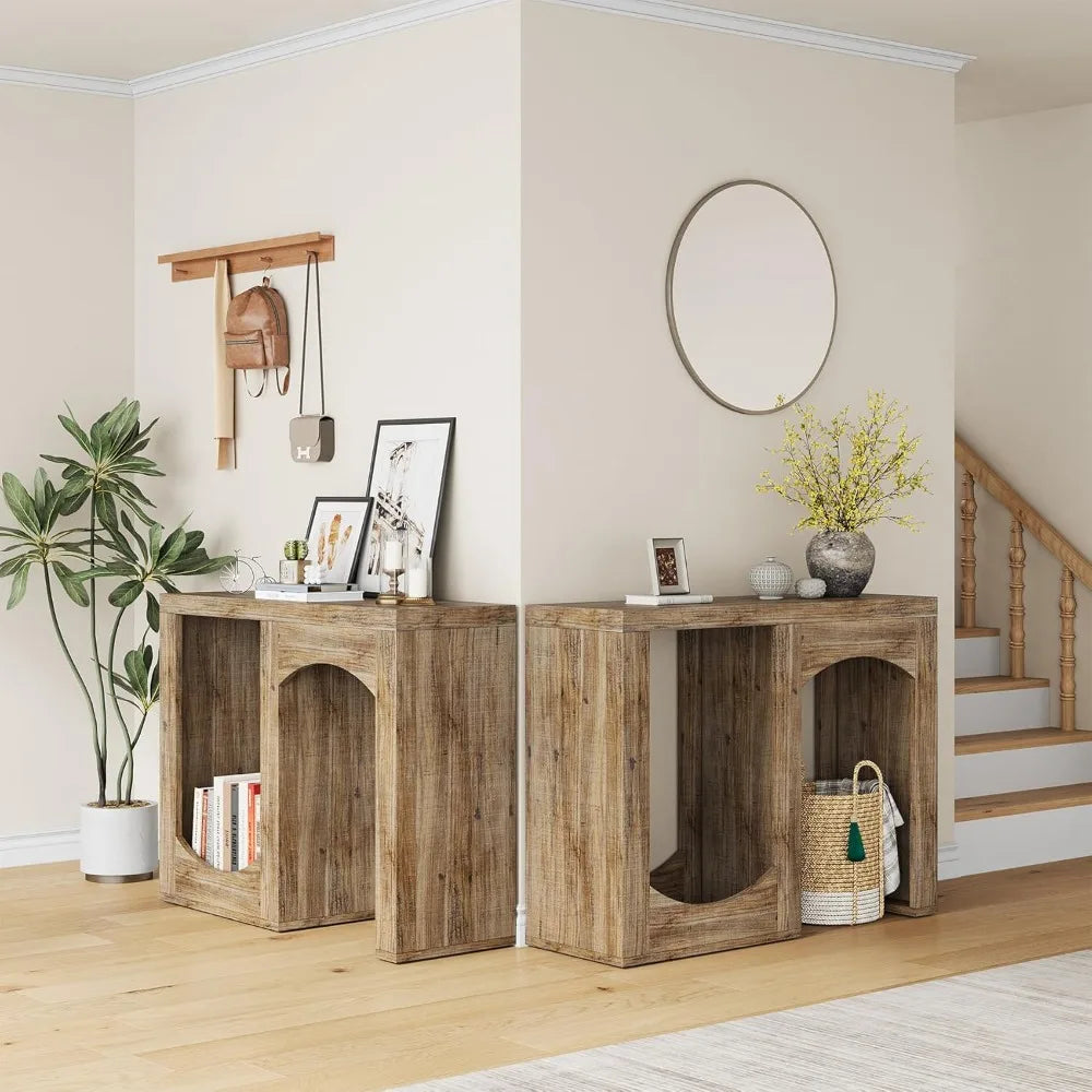 70.9" Modern Farmhouse Console Table, Accent Sofa Table with Arched Design, Modular Entryway Table. Very Unique.
