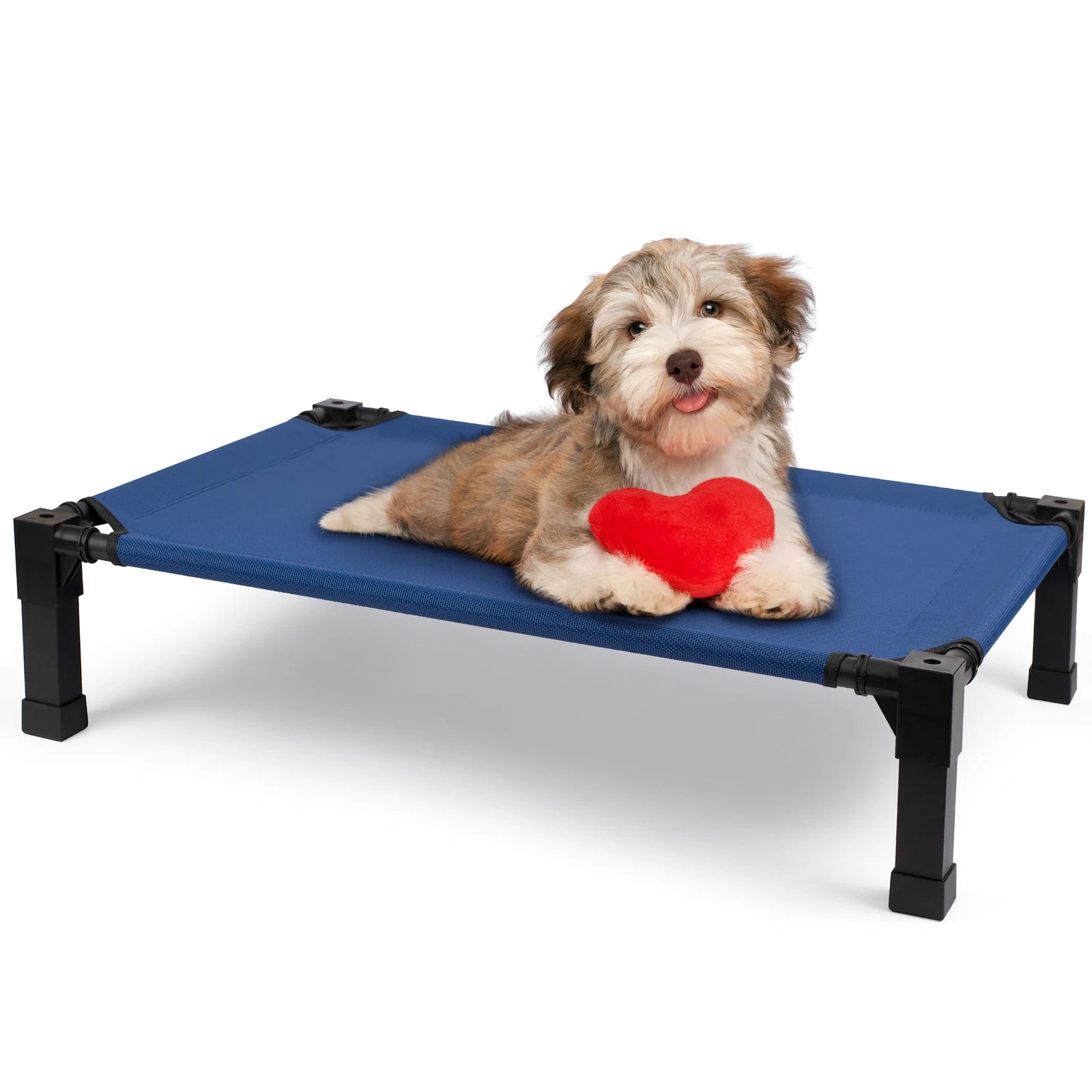 , Cooling Raised Pet Cot Bed with Chew Proof Washable Breathable Mesh and Metal Frame, Portable. Multiple Colors and Sizes to choose from.
