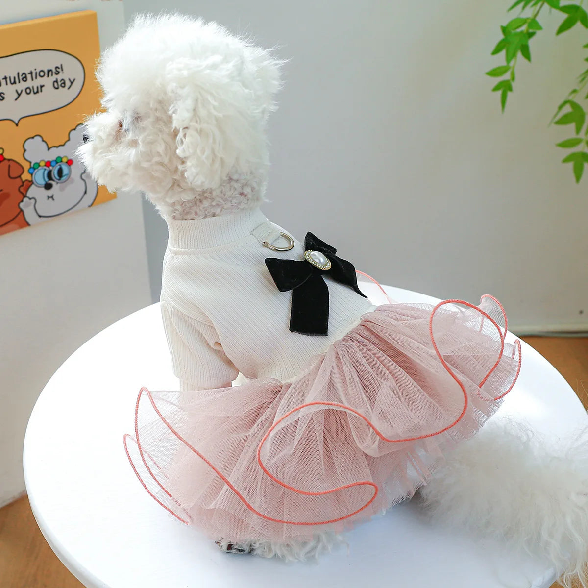 Spring Summer Pet Dog Cat Puppy Tutu Princess Dress Printed Lace Dog Skirt Pet Apparel Dog Dress. This is Truly Cuteness Overload. For Small to Medium Size Fur Babies.