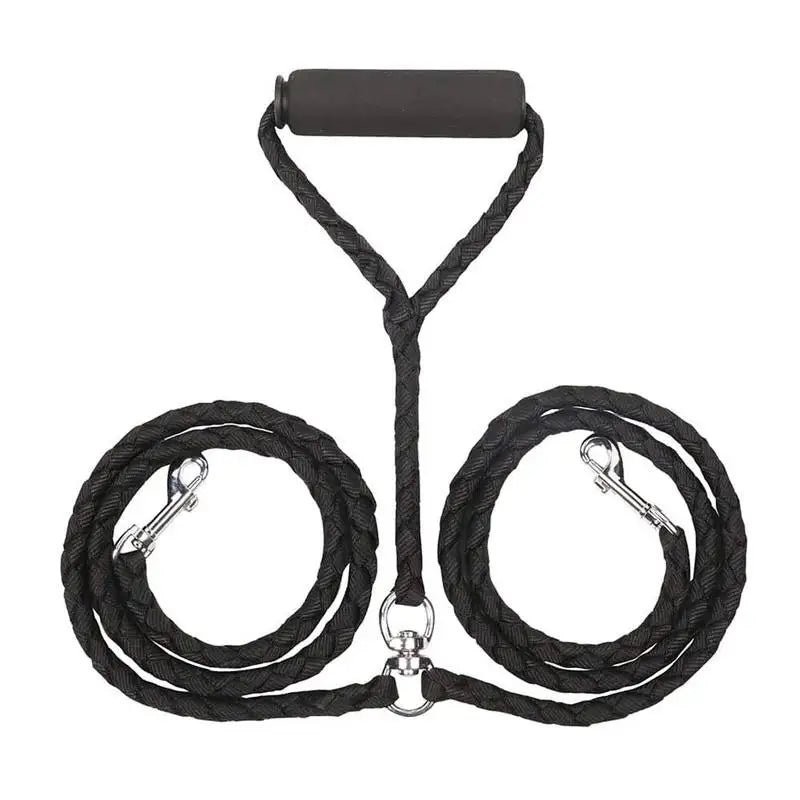 1.4m Pet Double Leash 2 Way Couplers Dog Leash Rope Elastic Extended Pet Leash.