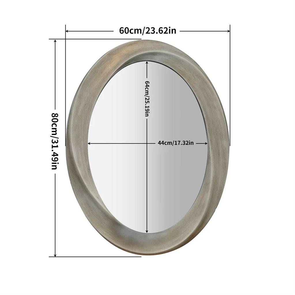 LUVODI Antique Baroque Gold Oval Beveled Framed Wall Mirror Decorative Accent Mirror for Living Room Bedroom Entryway Decor