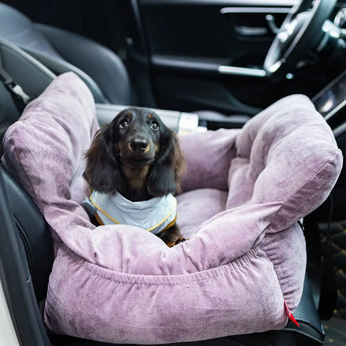 2-in-1 Dog Car Seat Carrier Bag - Detachable with Handles and Safety Belt, Travel Dog Booster Seat for Small Medium Dogs Cats. Multiple Colors.
