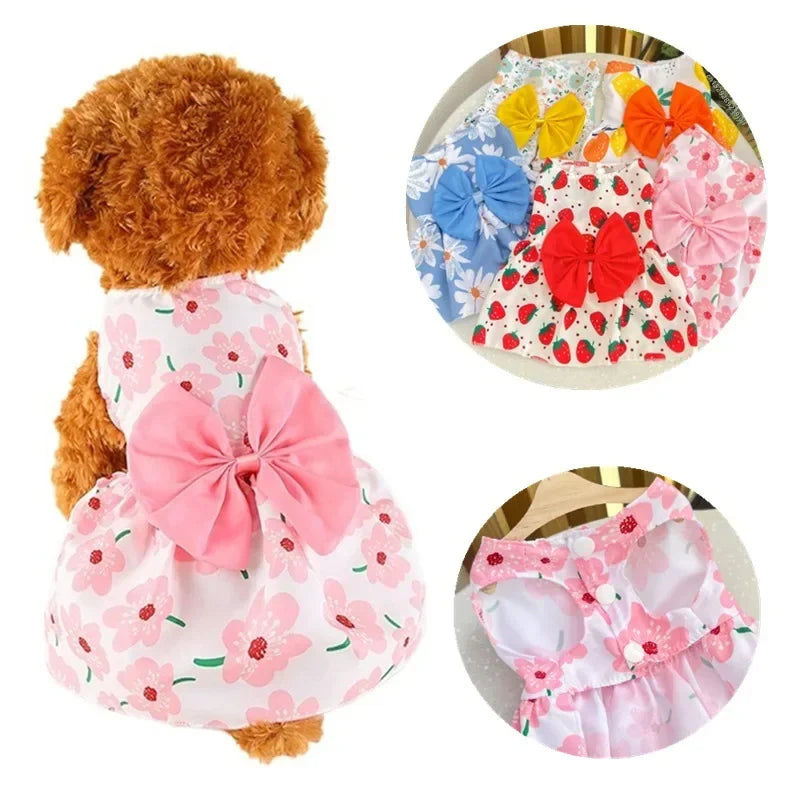 You will be Walking Your Fur Baby in Style in these Adorable Spring/ Summer Outfits. Designed for Small to Medium Breeds. Just Too Darn Cute! Two Different Designs and 3 Sizes to Choose From.