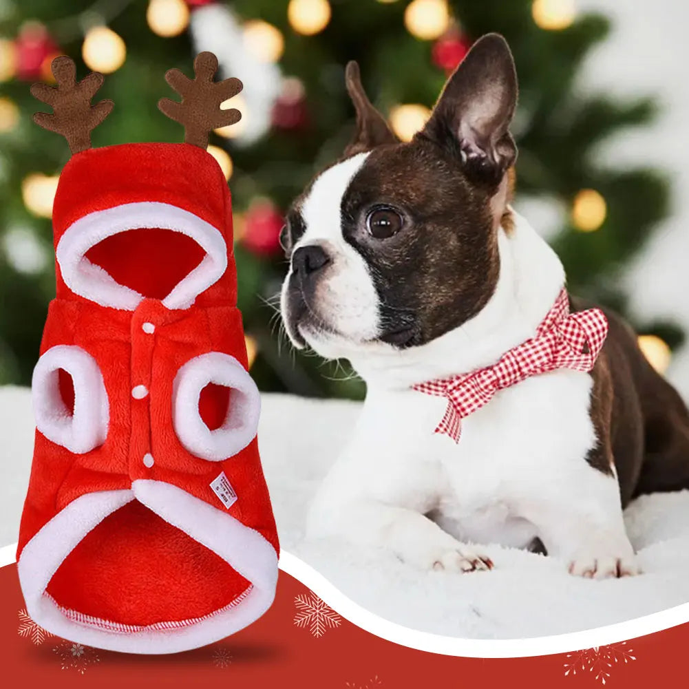 Dog Christmas Costumes Elk Pet Dog and Cat Cold Weather Coats . This Was Just Too Cute To Not Put in the Store. Think How Cute Your Next Family Photo Christmas Card Will Be!!