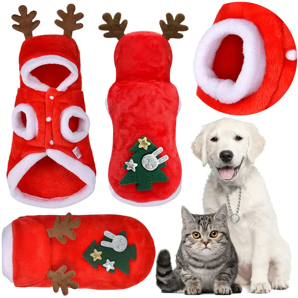 Dog Christmas Costumes Elk Pet Dog and Cat Cold Weather Coats . This Was Just Too Cute To Not Put in the Store. Think How Cute Your Next Family Photo Christmas Card Will Be!!