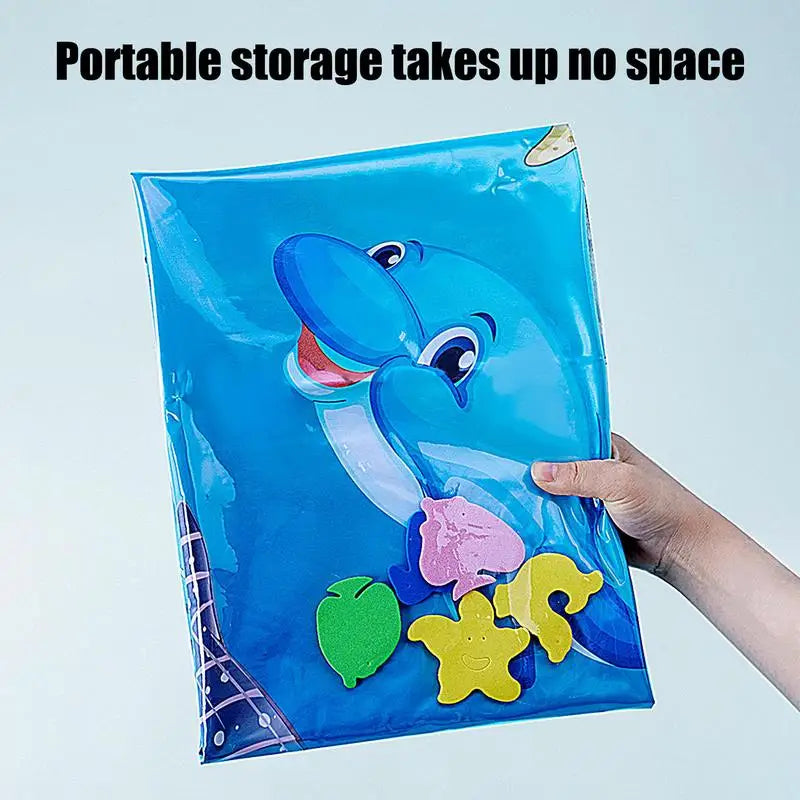 Water Sensory Play Mat Inflatable Water Mat For Cat And Dog Pet Playmat With Fish Sea Theme Sensory Toy.