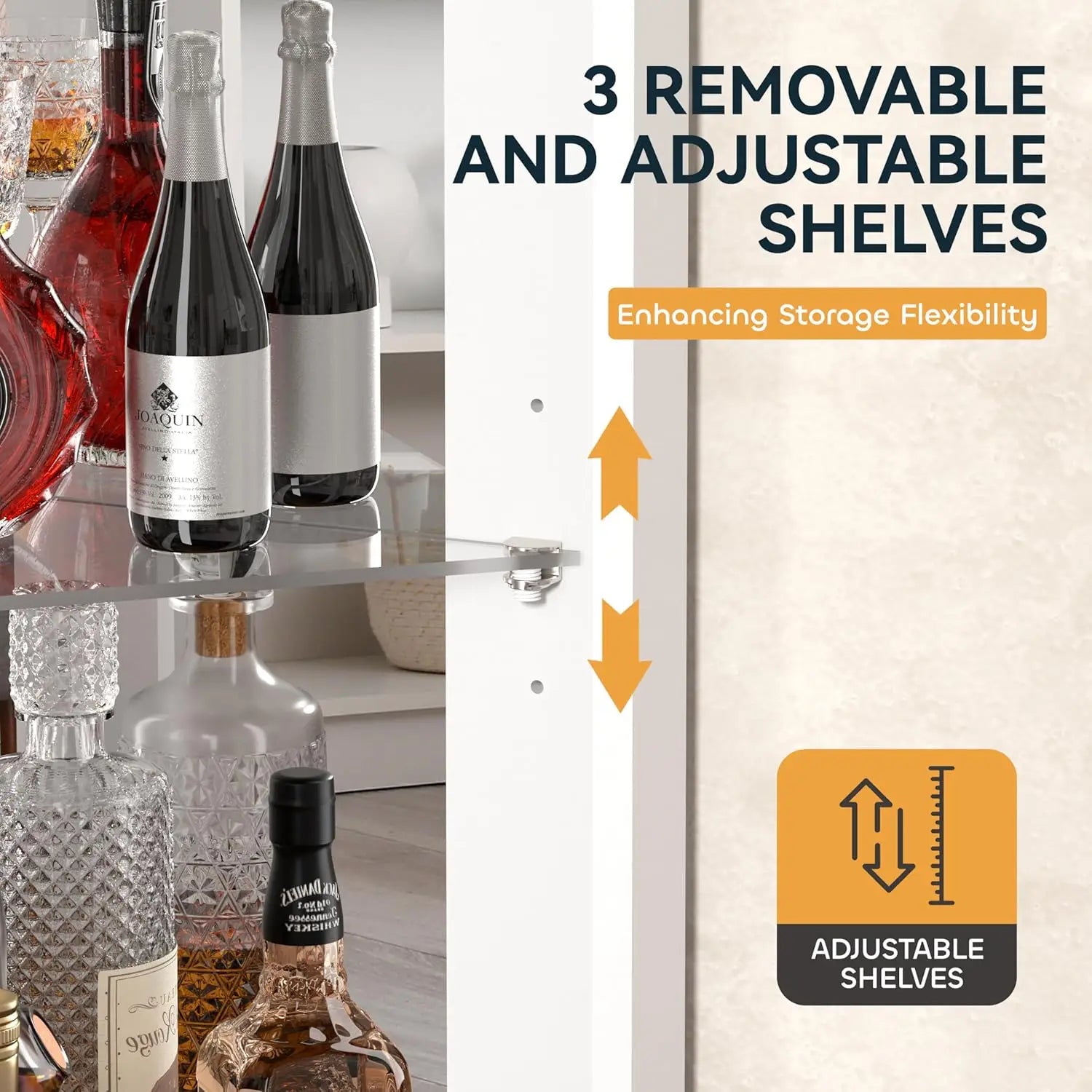 68.9” Tall Corner Bar Cabinet Wine Bar with LED Lighting With Mirrored Backdrop.  Farmhouse Liquor Cabinet with Adjustable Shelf Customizable. It's Corner Style Design is a Space Saving  Which Makes it Suitable for Smaller