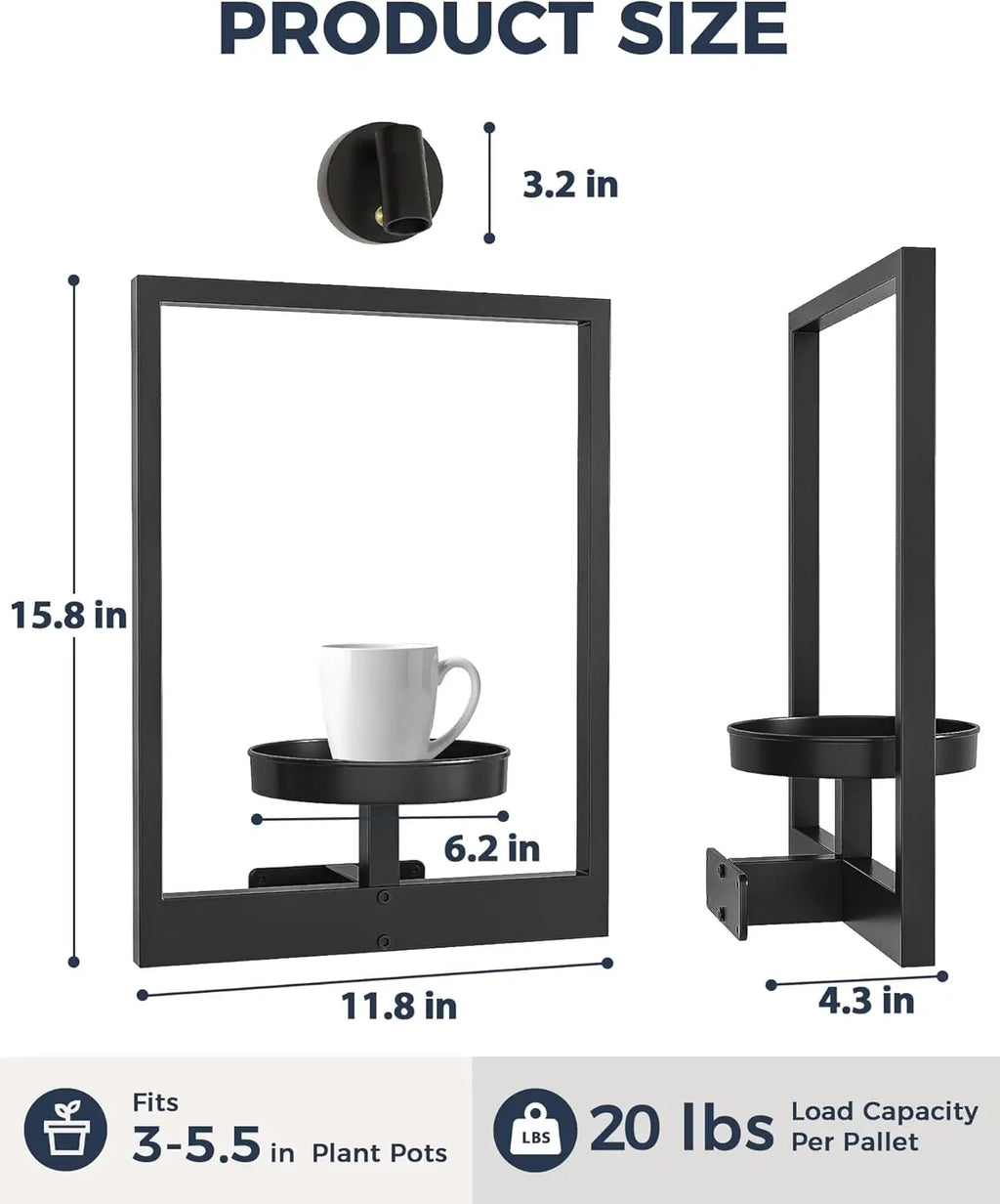 3-Pack Hanging Planters with Lights for Indoor Plants, Wall Decor, Living Room Plant Stand and Window Shelves.