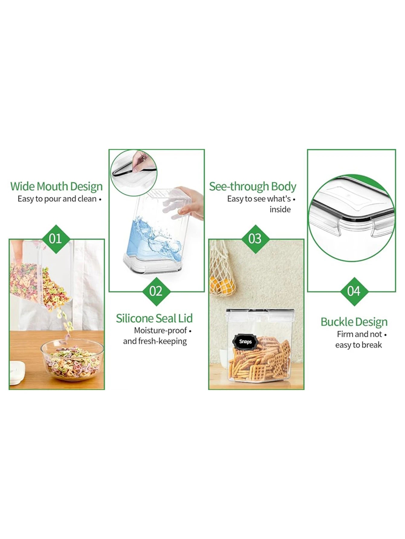 24pcs moisture-proof airtight food storage containers, dishwasher safe, kitchen supplies, cereal jars, with labels and markings