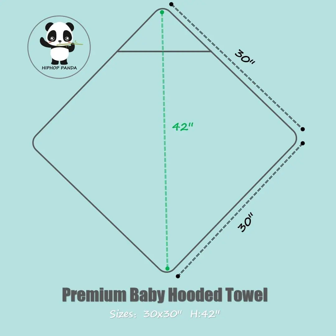 Bamboo Rayon Hooded Towel with Bear Ears - Absorbent Large 30x30 Inch Bath Towel for Babies. A Whole Bundle of Cuteness!