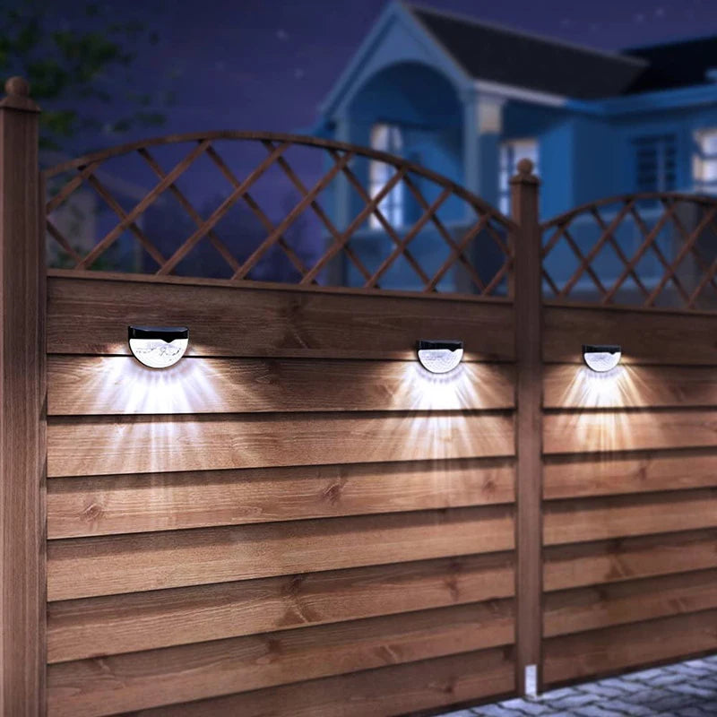 2PCS Solar Wall Lamp, 6LEDs Outdoor Waterproof Solar Light Warm White, These will Illuminate your porch, Deck and Patio with a Unique and Beautiful Pattern.