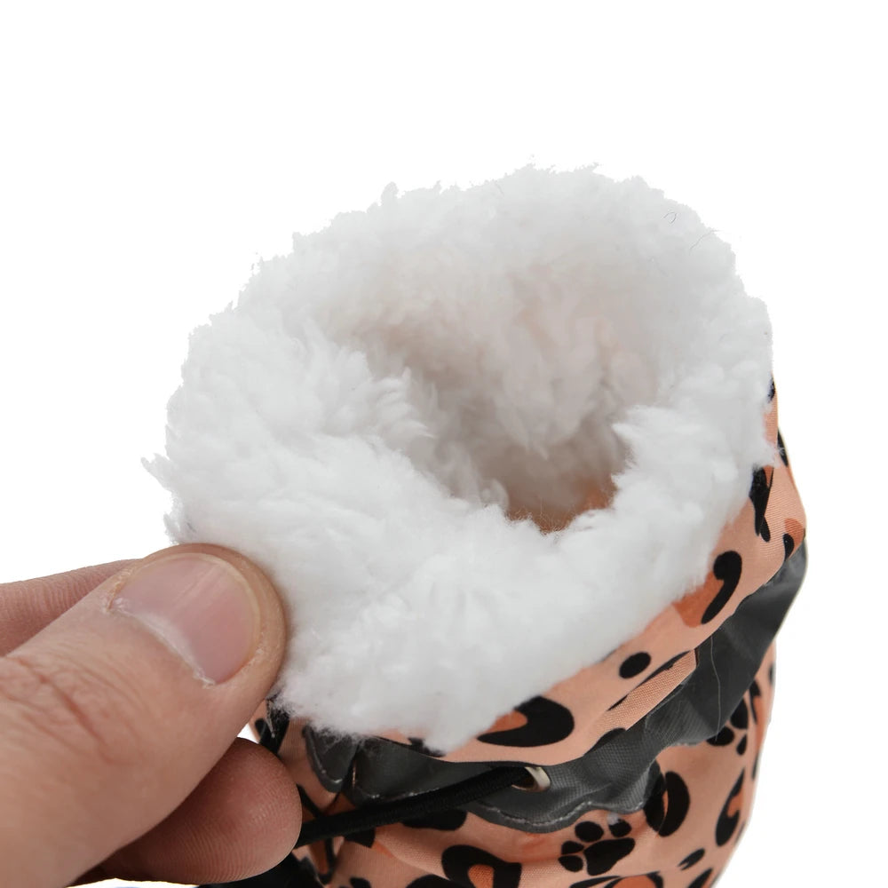 4pcs Warm Fleece Pet Dog Shoes Waterproof Rain Snow Boots Anti-slip Footwear. Look how Cute that Fur Baby looks in those SHOES!!!