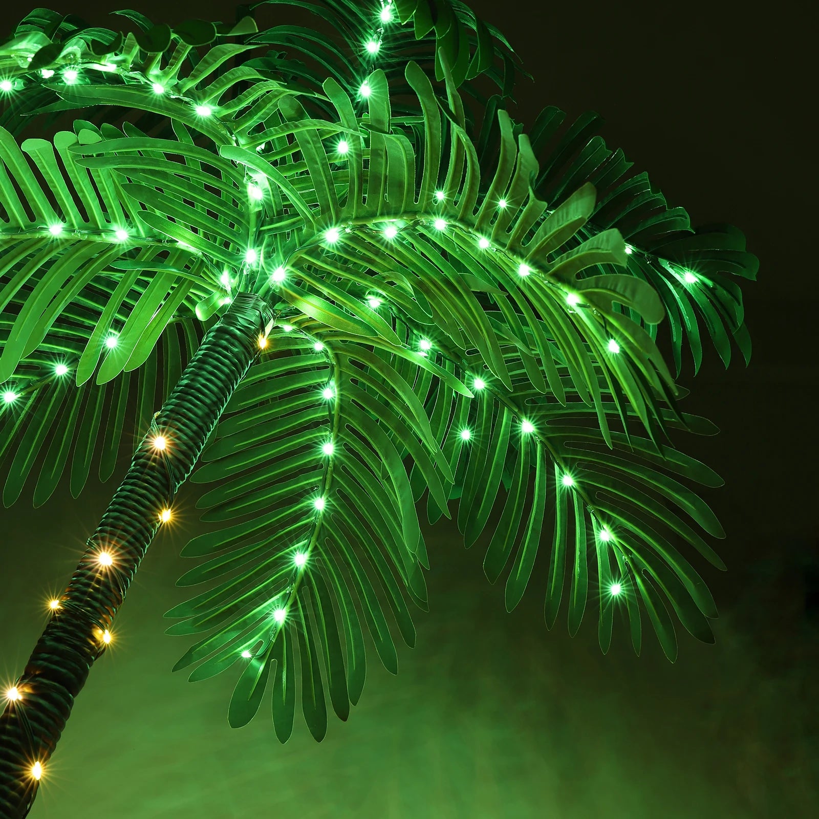 6ft Lighted Palm Tree LED Artificial Palm Tree. For Those of Us That are Not Costal and Need A Palm Tree in Our Lives! Great foe the Patio or Pool area . Solar Lit and No Need to Water!