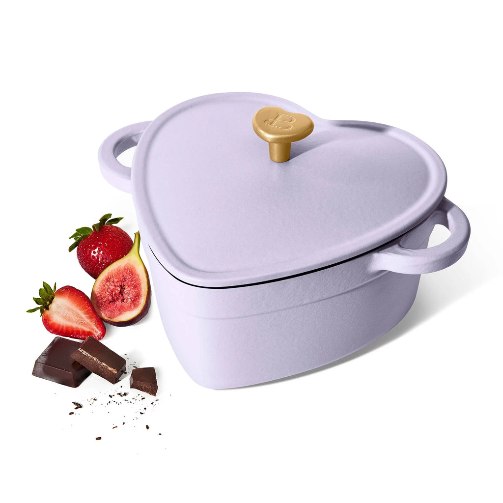 Beautiful by Drew Barrymore 2qt Heart Cast Iron Dutch Oven, Black Sesame. Multiple colors.