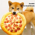 Squeaky Plush Pizza  Dog Toy.   Durable Chew for Small Breeds Interactive Pet Play Toy.
