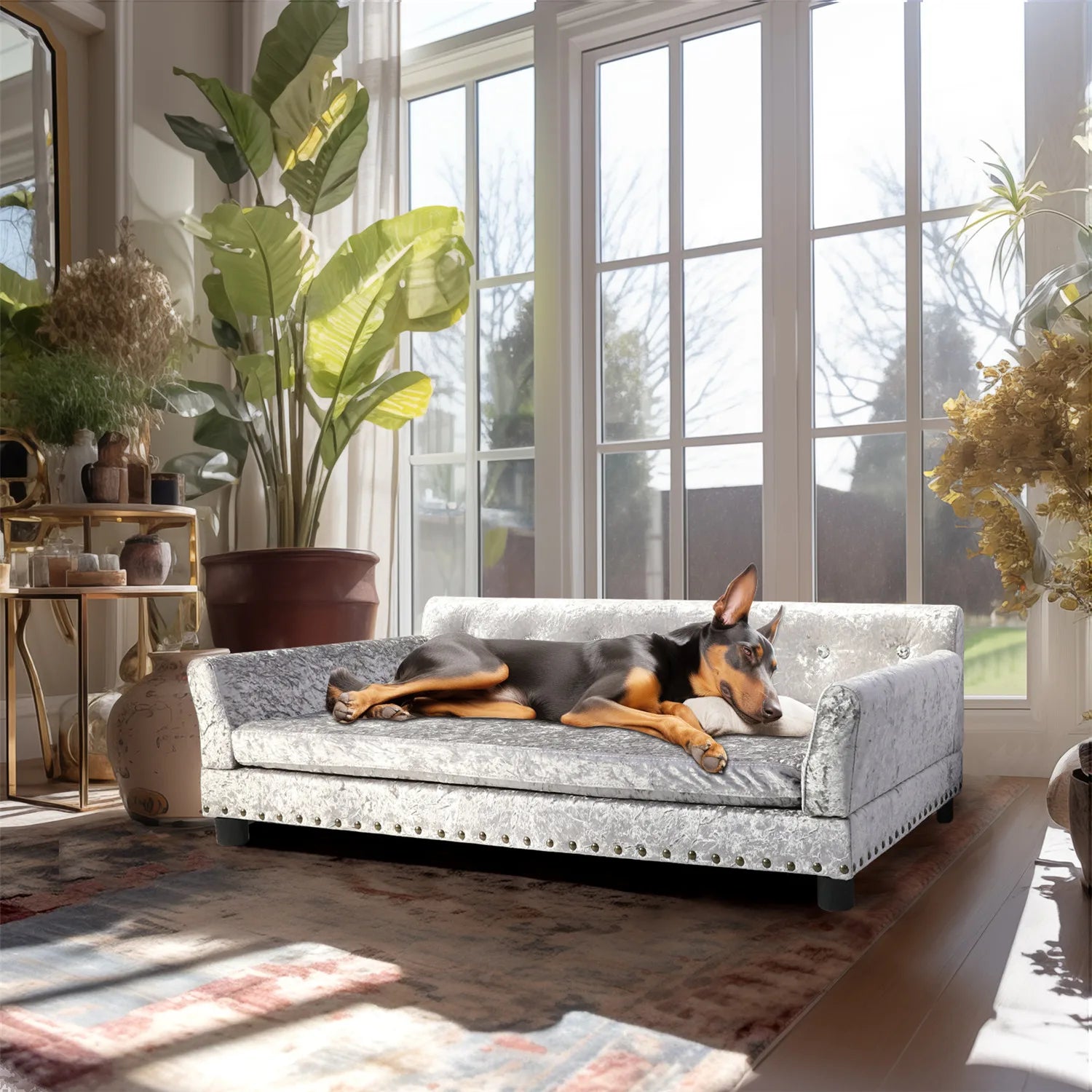Deluxe Pet Giant Snuggle Sofa Lounger. Your Fur Baby will be the King of their Castle with this Sofa Bed. You won't have to share YOUR Sofa again.