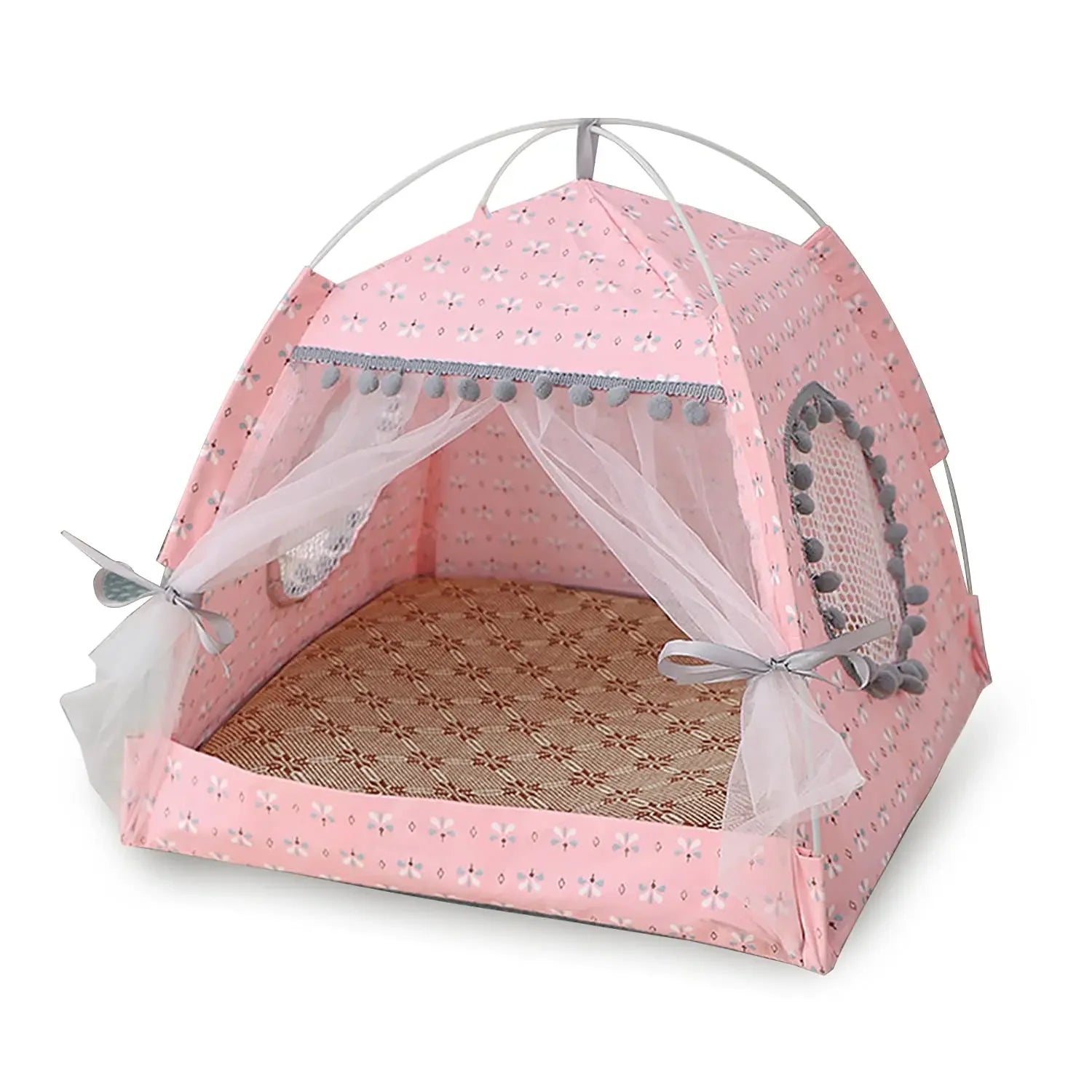 Princess Tent pet House Cute Floral Cave. Portable