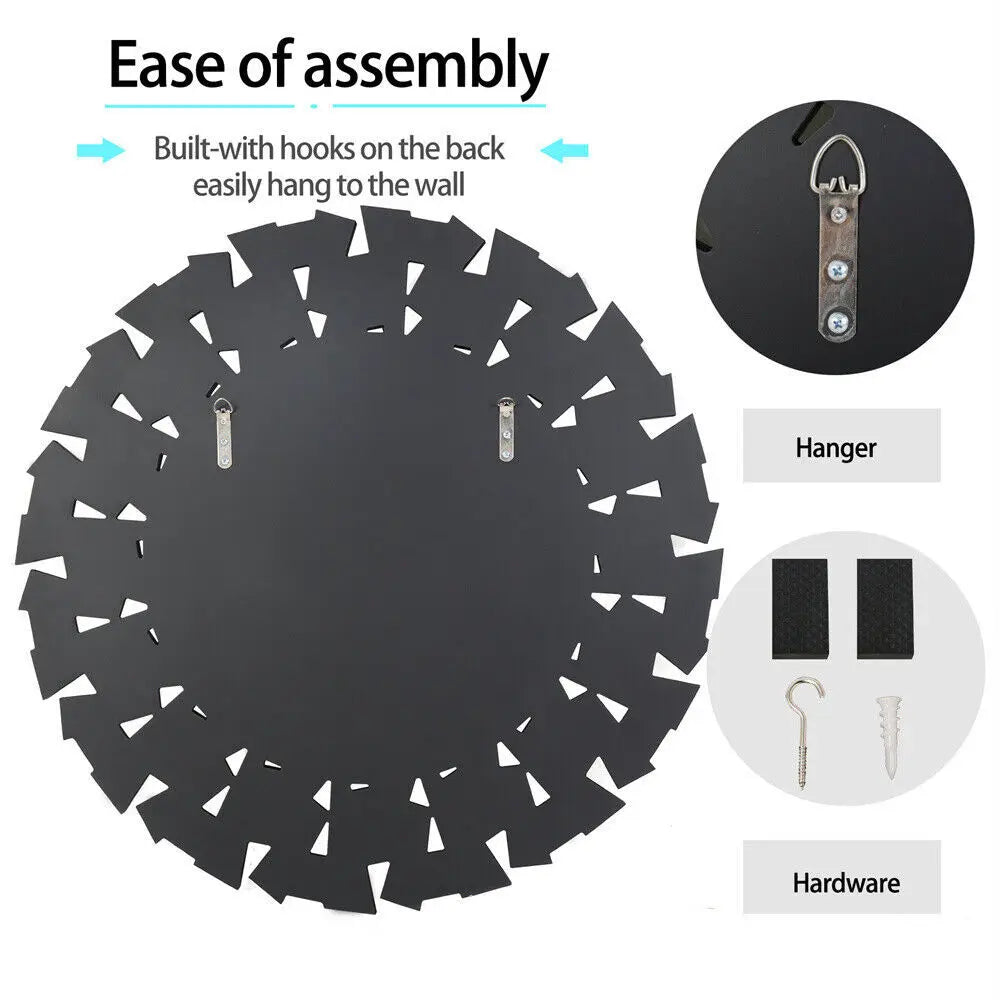 79cm Large Round Wall Mirror. Accent Decor Mirror with Beveled Frame. Bathroom Bedroom Livingroom. A stunning Focal point in any room of your Home.