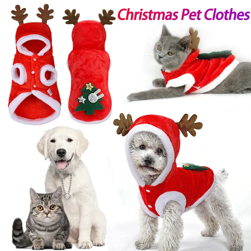 Dog Christmas Costumes Elk Pet Dog and Cat Cold Weather Coats . This Was Just Too Cute To Not Put in the Store. Think How Cute Your Next Family Photo Christmas Card Will Be!!
