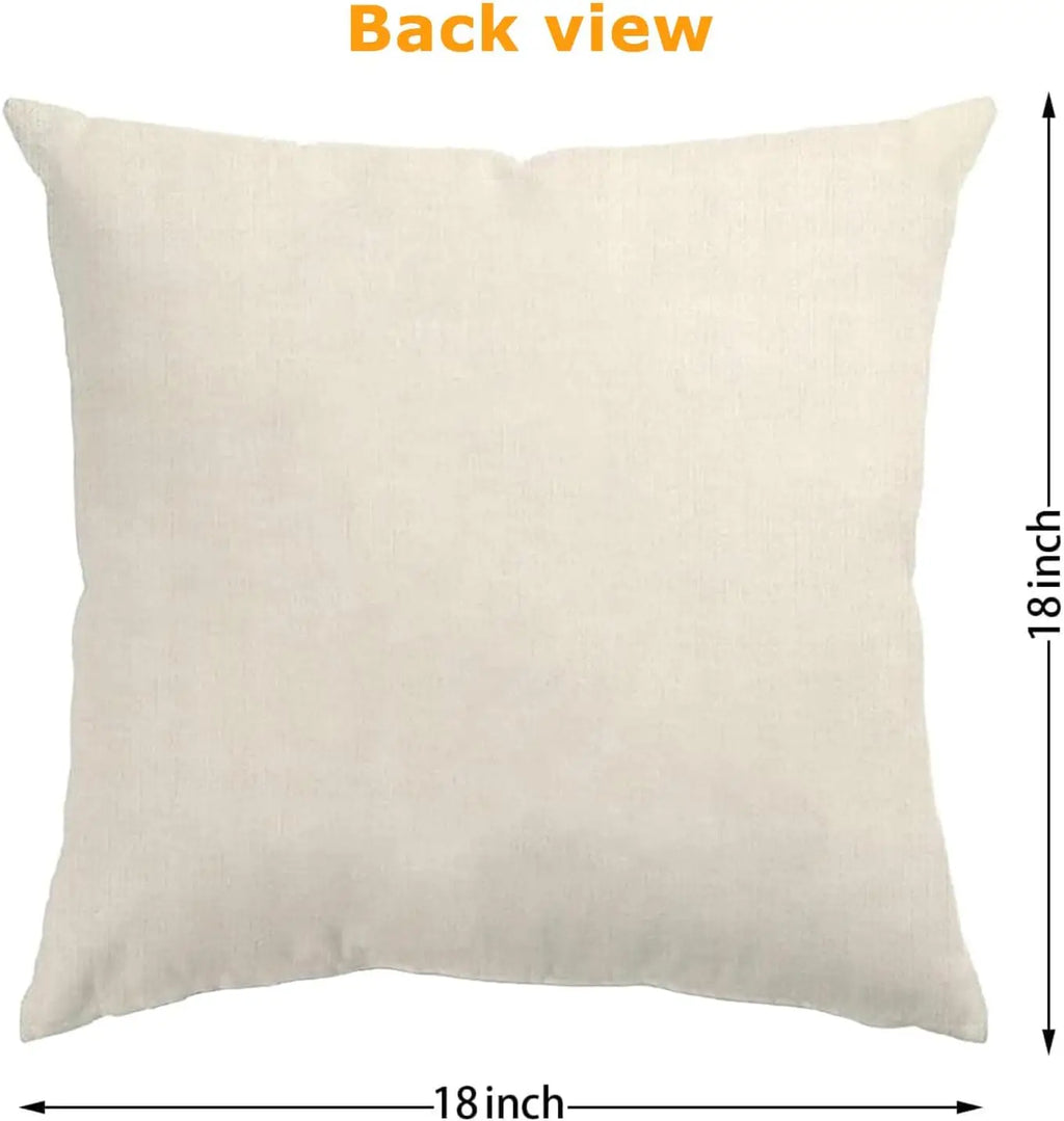 Spring Farmhouse Pillow Covers 18x18 Inch, Outdoor Garden Linen Cushion Cases for Home Decor