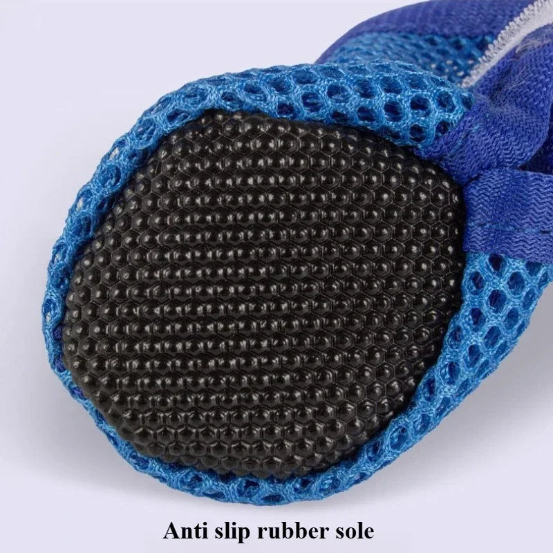 4PCS Summer Dog Shoes Breathable Anti-Slip Wear-Resistant Dog Outdoor Boots for All Size Dogs. Protect the Pads of Your Fur Baby's Feet. All Sizes, Multiple Colors.