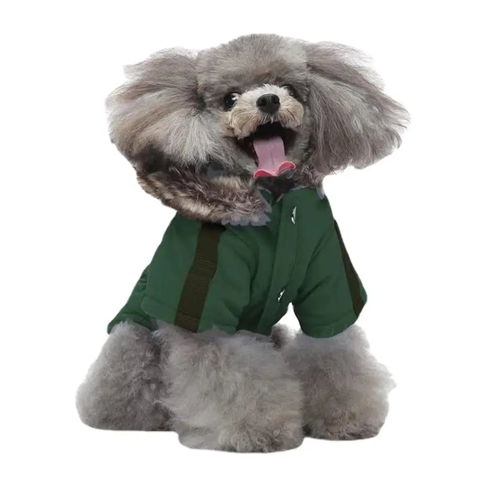 Doggie Down Jacket Fur Trimmed Hoodie Coat .  Your Fur Baby will be the Best Dressed Dog in Town!!!