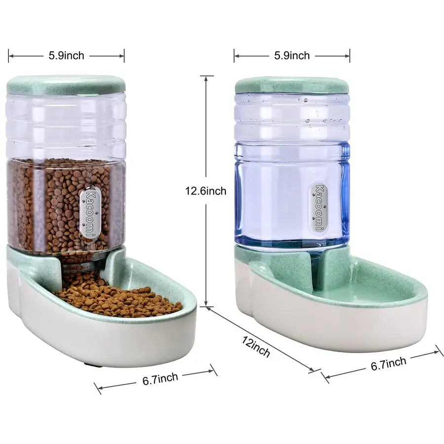 Automatic Feeder and Water Dispenser  Set for Cats and Small to Medium Size Dogs.