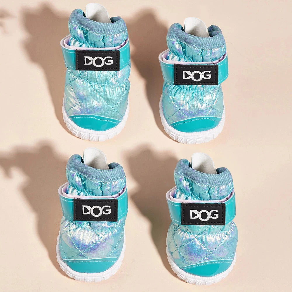 Dog Shoes for Dogs with Letters Paw Protectors for Winter Snowy DayWater-Resistant