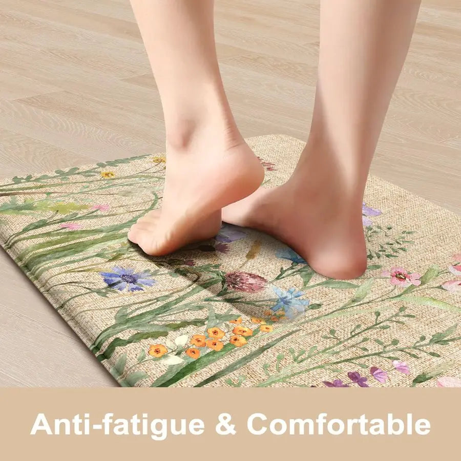 Anti Fatigue Kitchen Mat Sets of 2, Farmhouse Kitchen Floor Mats Non Slip Cushioned, Comfort Standing. Can be Used in Many Different Settings where you are on your feet for periods of time