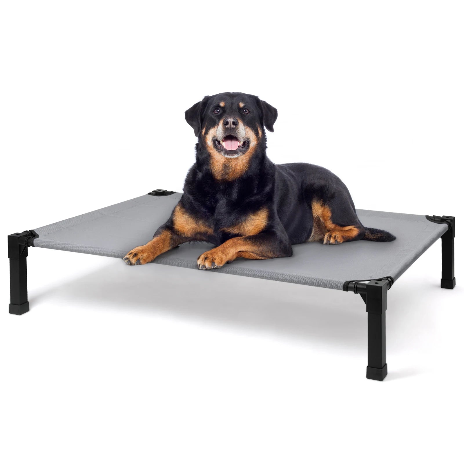 , Cooling Raised Pet Cot Bed with Chew Proof Washable Breathable Mesh and Metal Frame, Portable. Multiple Colors and Sizes to choose from.