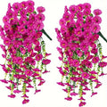 2pcs UV-Resistant Artificial Morning Glory & Eucalyptus Hanging Decor - Perfect for Home, Garden, Weddings | Versatile Outdoor use. Used these Last Season and No One Could Tell They were Not Real! Love These!