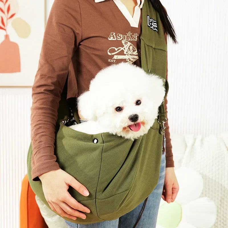 Comfortable Dog Bag Pet Crossbody Shoulder Bag.  Portable Cat Puppy Sling Carrier .  Multiple Color Choices.