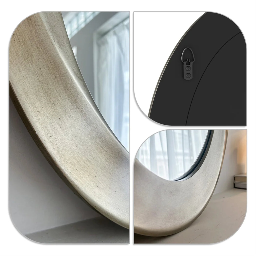LUVODI Antique Baroque Gold Oval Beveled Framed Wall Mirror Decorative Accent Mirror for Living Room Bedroom Entryway Decor