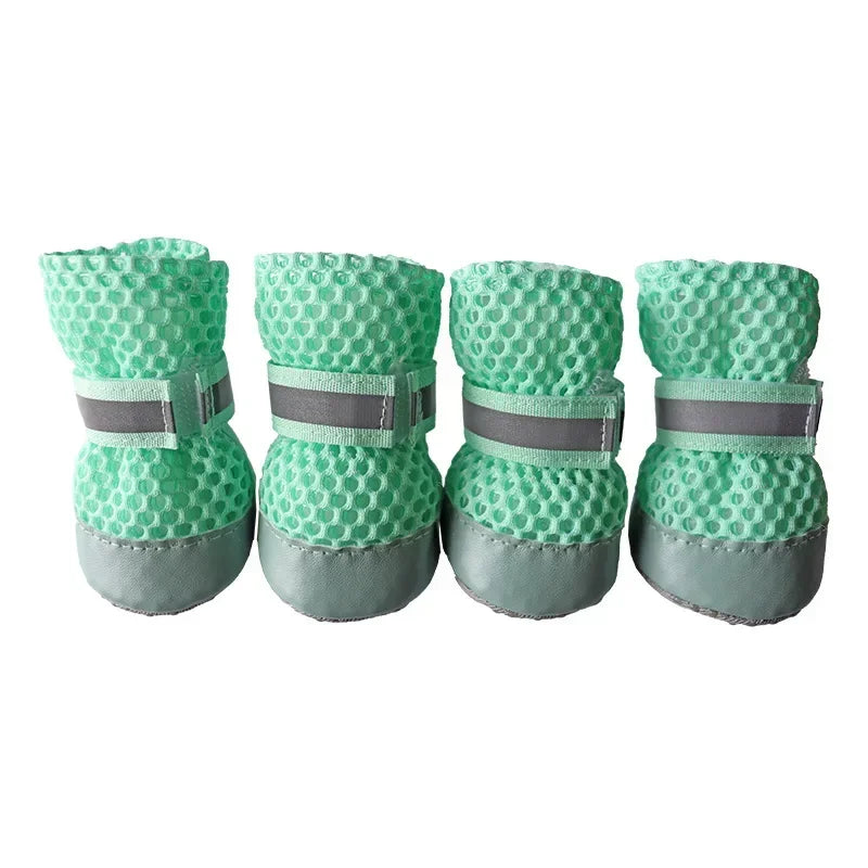 4PCS Summer Dog Shoes Breathable Anti-Slip Wear-Resistant Dog Outdoor Boots for All Size Dogs. Protect the Pads of Your Fur Baby's Feet. All Sizes, Multiple Colors.