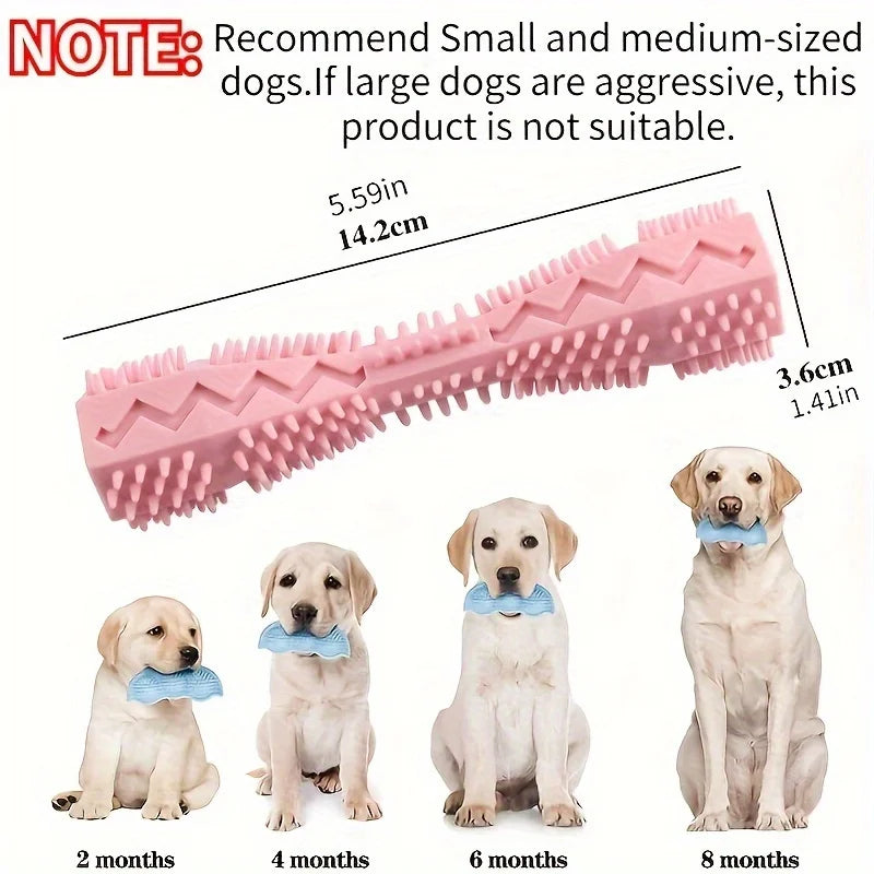 Durable Dog Chew Stick Toothbrush Soft Pet Toy Teeth Cleaning Massage. Puppy Dental Care Non-Toxic Chew Toy