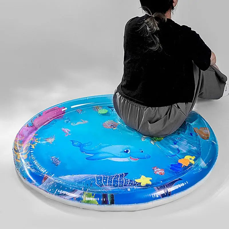 Water Sensory Play Mat Inflatable Water Mat For Cat And Dog Pet Playmat With Fish Sea Theme Sensory Toy.