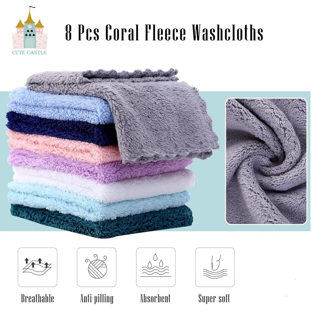 Soft Bamboo Rayon Hooded Towel Set with Washcloths for Babies - Shark & Penguin Designs. Does not Get Much Cuter than This!