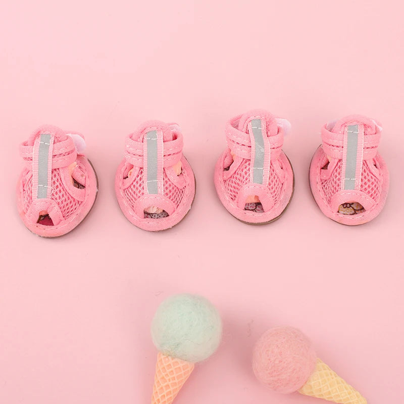 Summer Shoes For Small Dogs. Non-slip Breathable Reflective Sandals and Oh, So Cute!