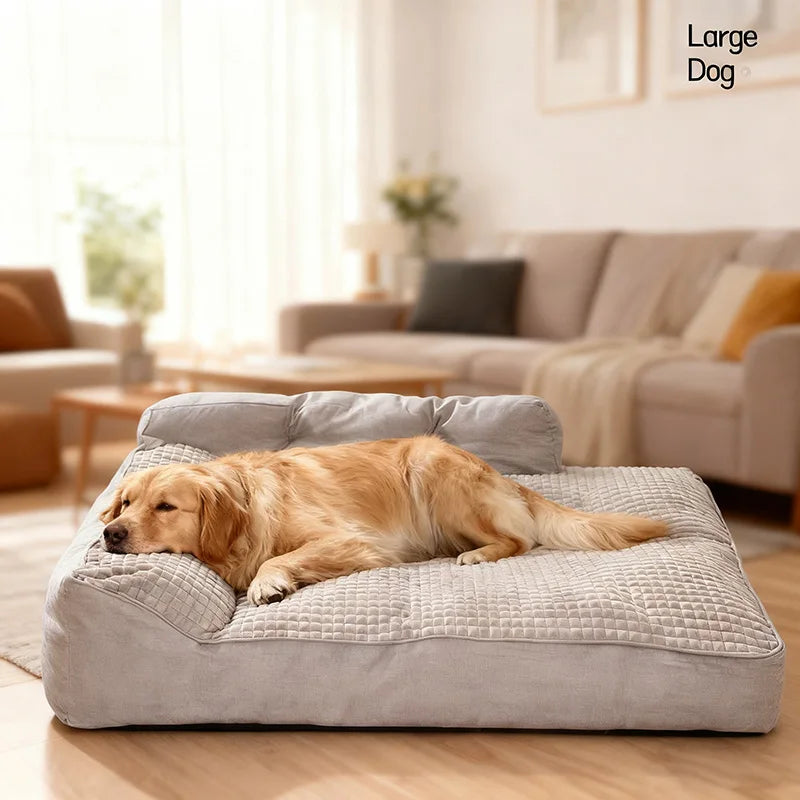 Suitable for All Seasons, Dog Sleeping Cushion, Large Pet Bed, Vacuum Compressed Delivery, Machine Washable, Perfect Pet Paradise for the Living Room and Easy Care, Non-Slip Bottom