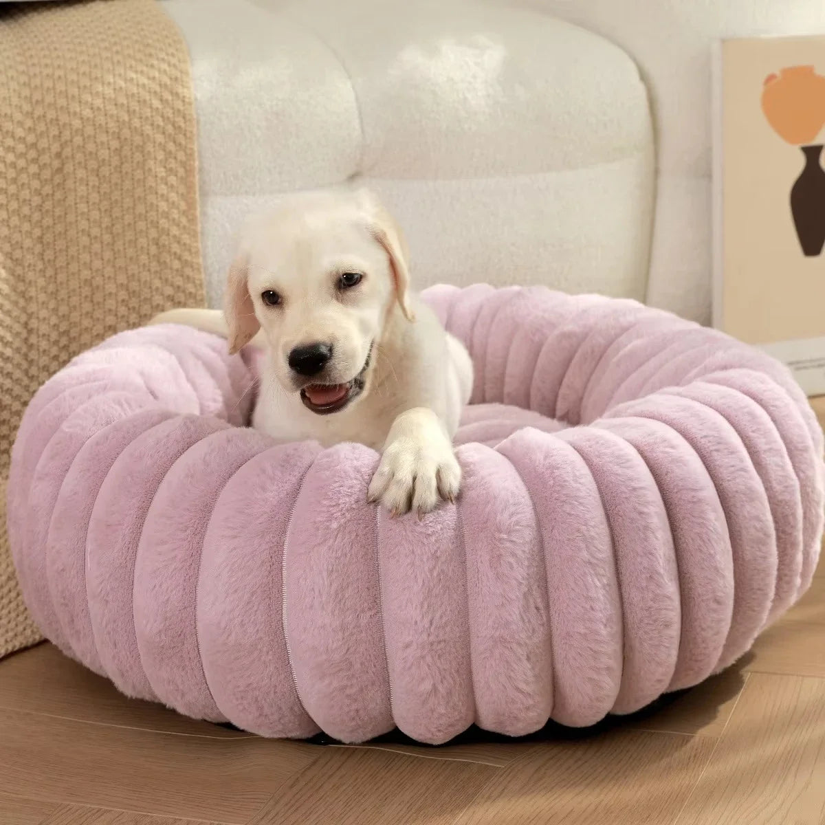 40-70cm Round Cozy Pet Bed for Dogs and Cats. Multiple Sizes and Colors.