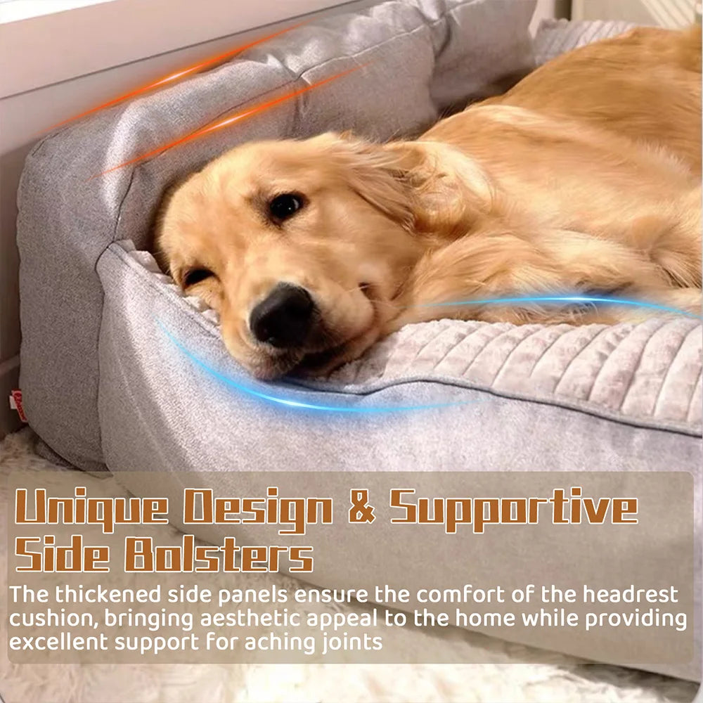 Suitable for All Seasons, Dog Sleeping Cushion, Large Pet Bed, Vacuum Compressed Delivery, Machine Washable, Perfect Pet Paradise for the Living Room and Easy Care, Non-Slip Bottom