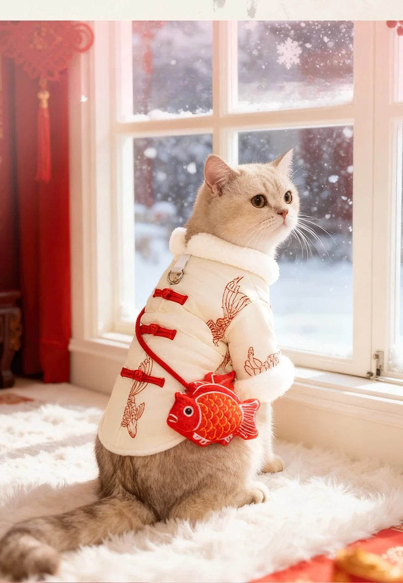 Asian Inspired Vests /Sweaters for your Cat or small Dog. Tastefully Ornate and  detailed.  You will be in the presence of One Classy Cat!!