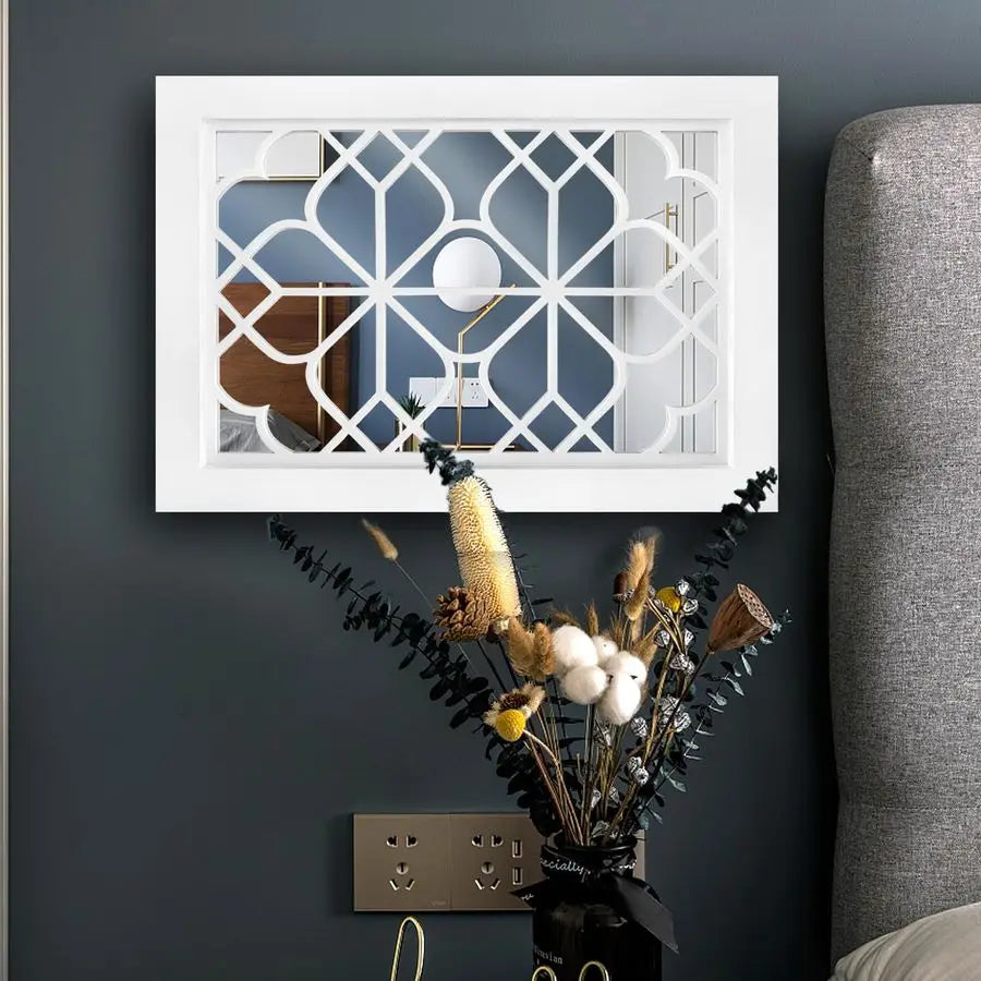 Set of 2 Rectangular Wall Mirror. Gorgeous Rustic Farmhouse Accent Mirror. A Great Accent for Many Different Rooms in Your Home.