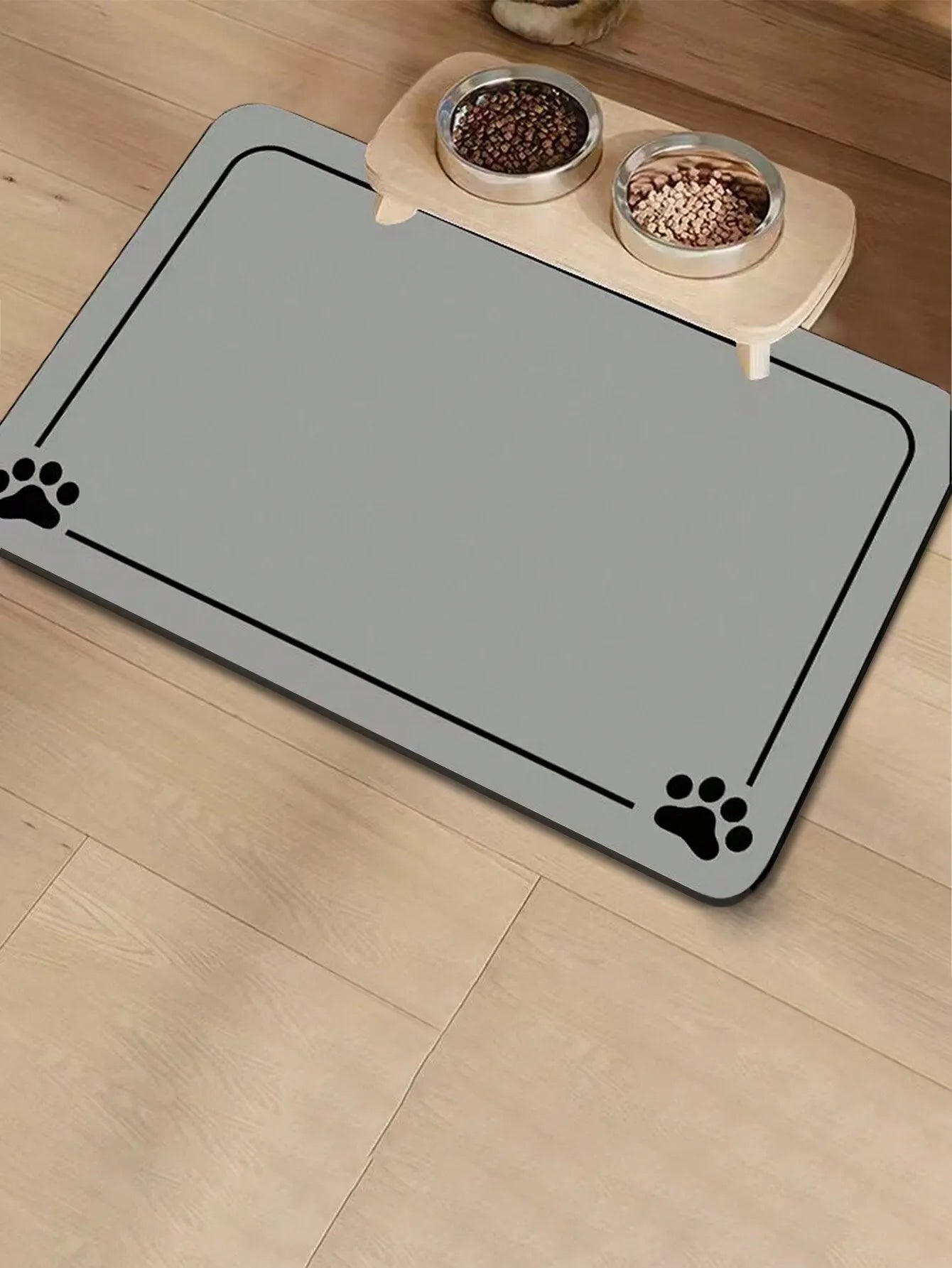 1PC Absorbent Pet Feeding Mat - Non-Slip Quick-Dry Dog Cat Bowl Mat. Multiple Color Choices