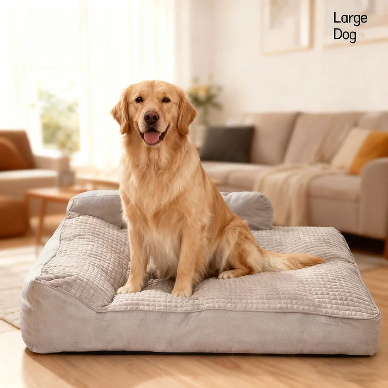 Suitable for All Seasons, Dog Sleeping Cushion, Large Pet Bed, Vacuum Compressed Delivery, Machine Washable, Perfect Pet Paradise for the Living Room and Easy Care, Non-Slip Bottom