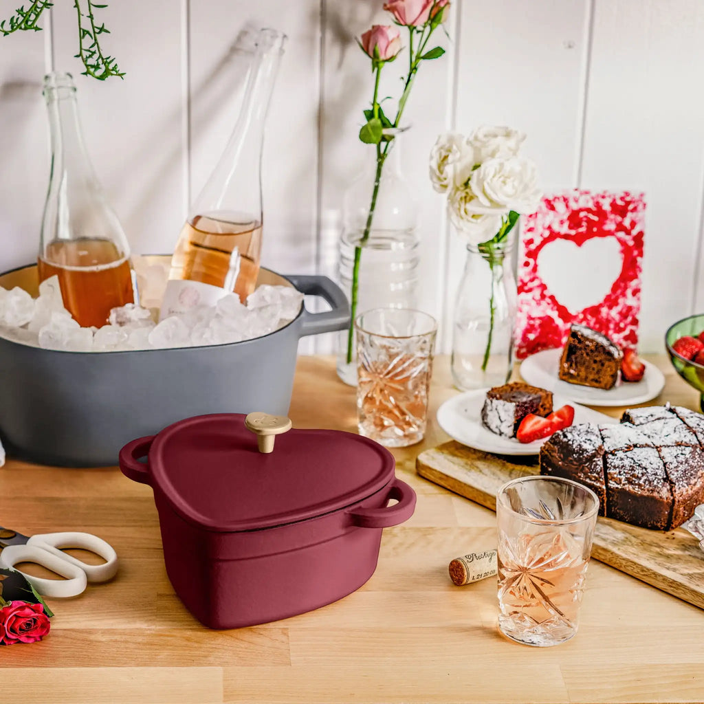 Beautiful by Drew Barrymore 2qt Heart Cast Iron Dutch Oven, Black Sesame. Multiple colors.