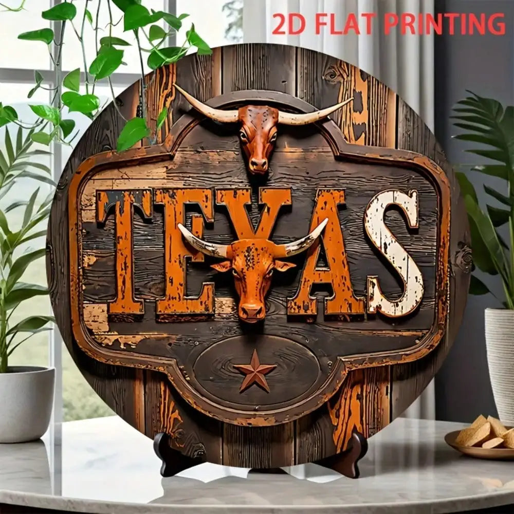 Texas Longhorn Iron Wall Decor 8 Inch Rustic Cow Art for Western Farmhouse. Perfect For Outdoor Use TOO!