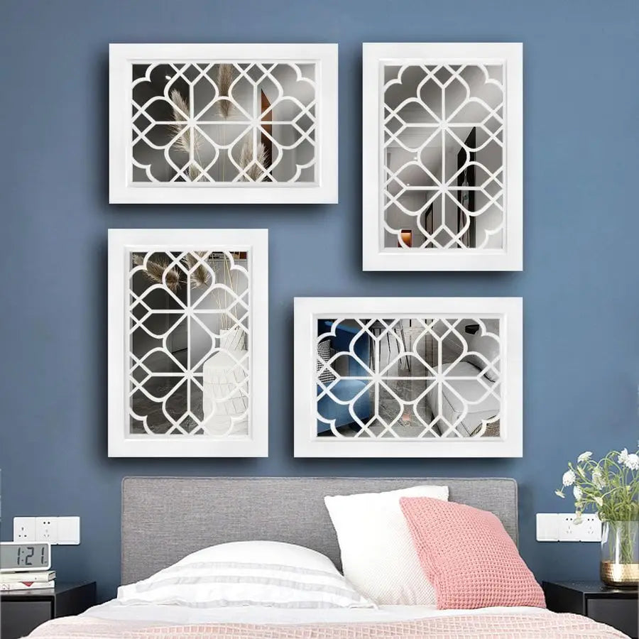 Set of 2 Rectangular Wall Mirror. Gorgeous Rustic Farmhouse Accent Mirror. A Great Accent for Many Different Rooms in Your Home.