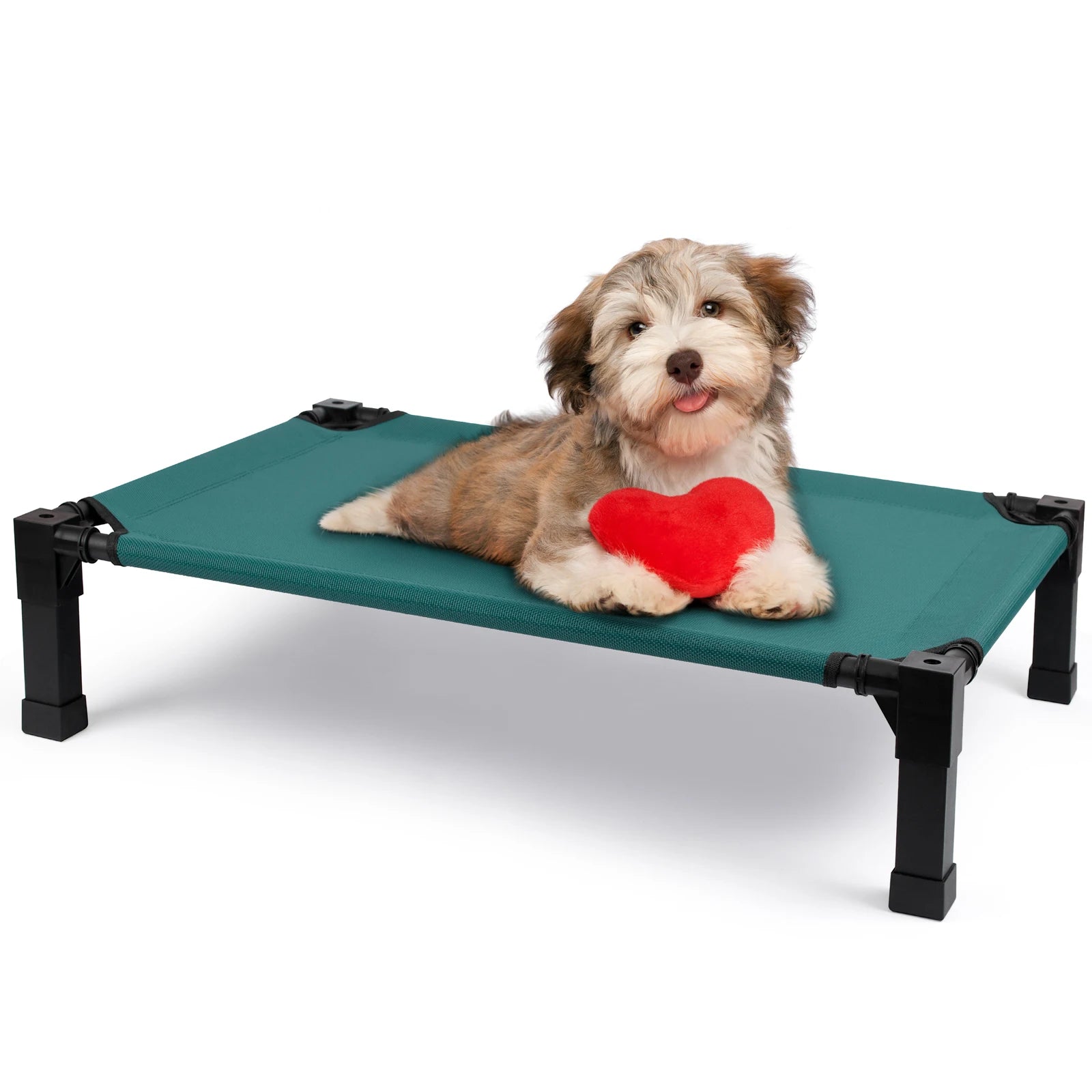 , Cooling Raised Pet Cot Bed with Chew Proof Washable Breathable Mesh and Metal Frame, Portable. Multiple Colors and Sizes to choose from.